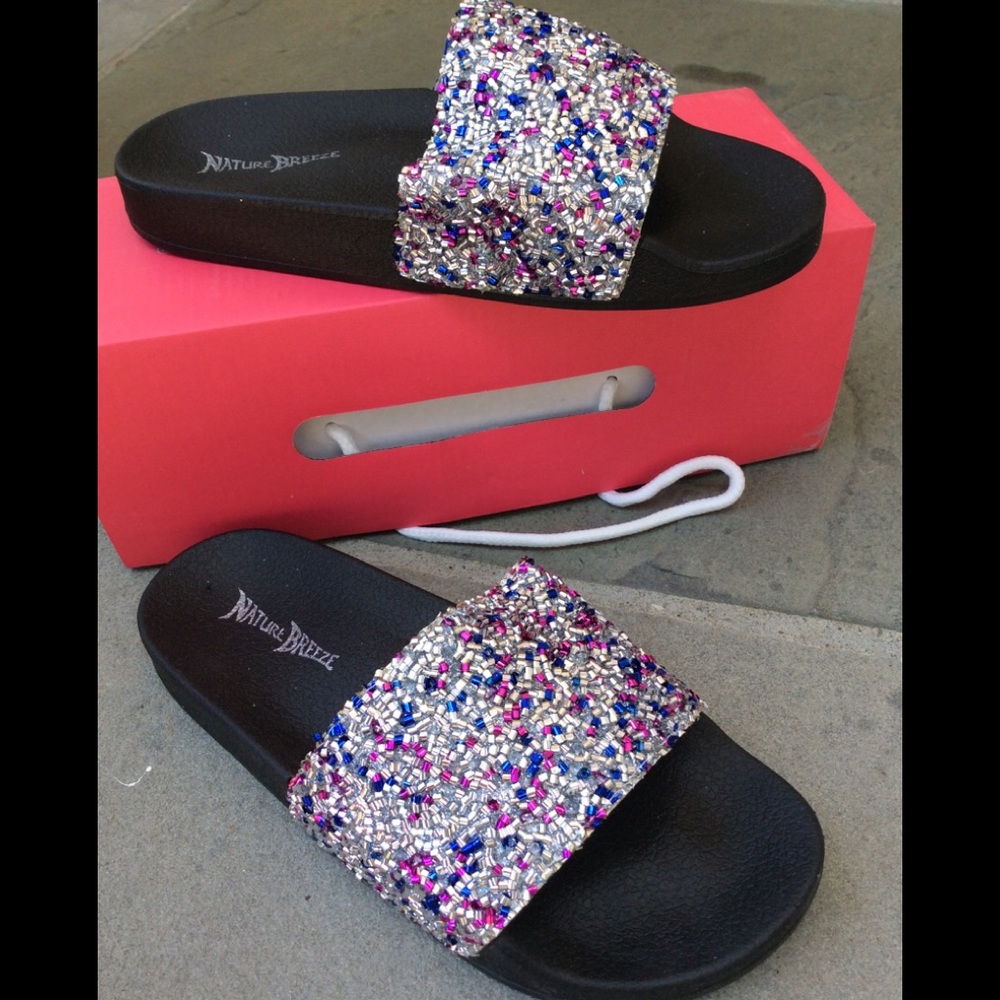 🎉NIB Beaded Slides